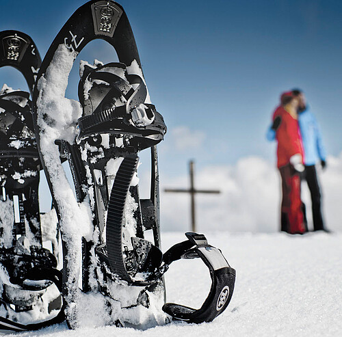 schneeschuhwandern im campingurlaub am alpsee