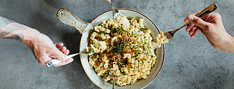 leckere kaesespaetzle zum teilen