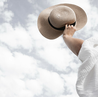 Sonnenhut vor blauem Himmel - Alpsee Camping Immenstadt