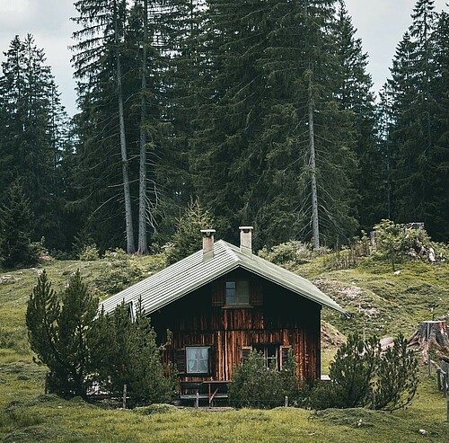 Einsame Hütte im Wald - Alpsee Camping Immenstadt