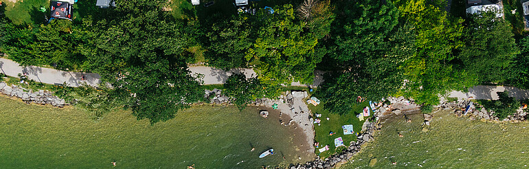 drohnenaufnahme stellplätze campingplatz