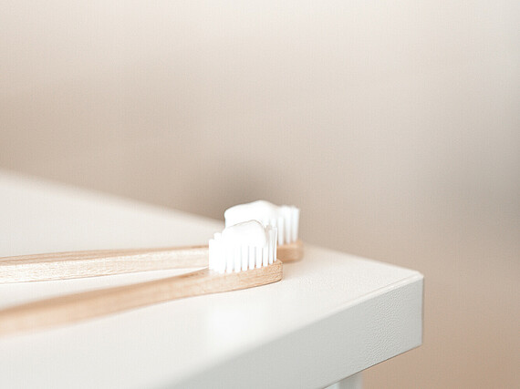 Zahnbürsten mit Zahnpasta - Alpsee Camping Immenstadt